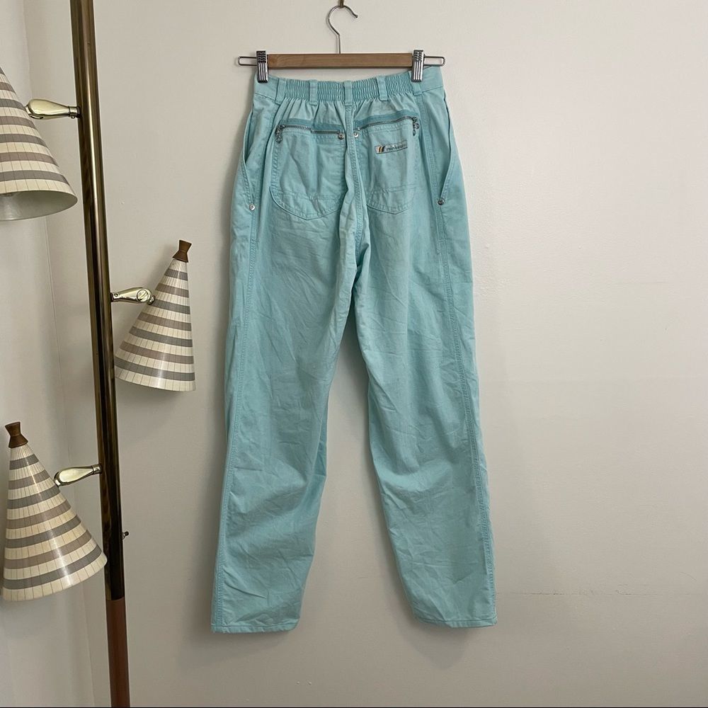 Vintage | 1980s Sky Blue Rainbow Pants
